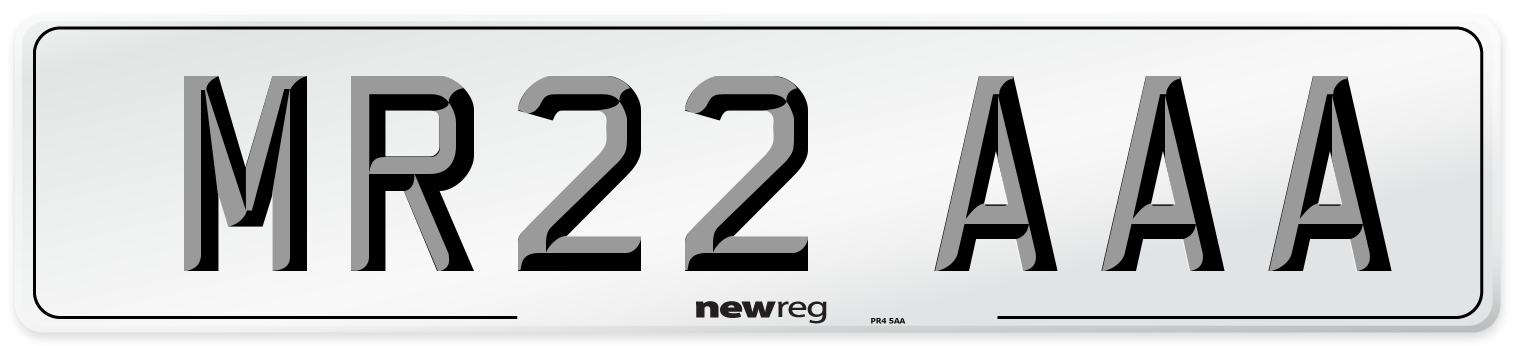 MR22 AAA Number Plate from New Reg